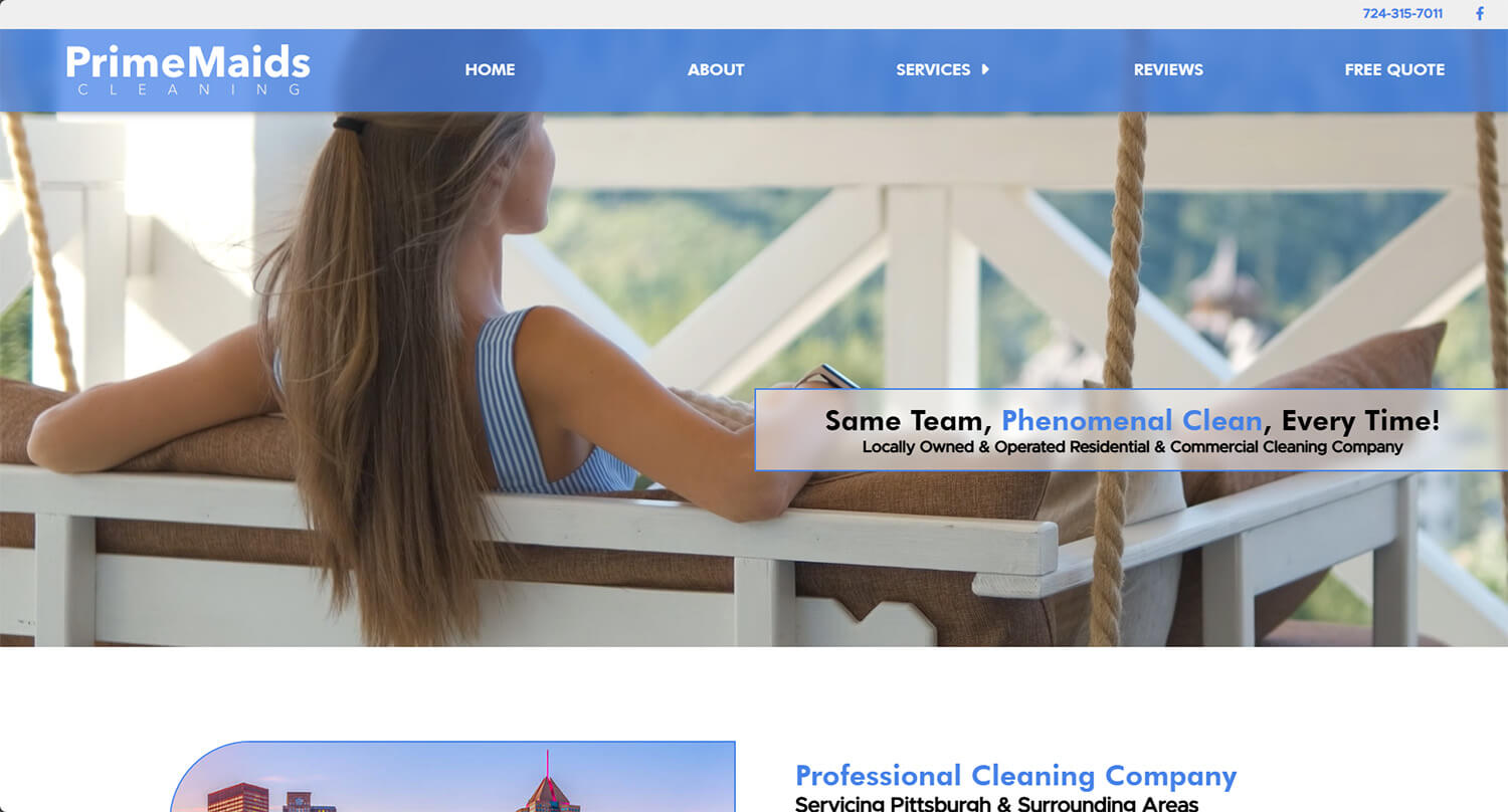 Custom Website Design for Cleaning Business