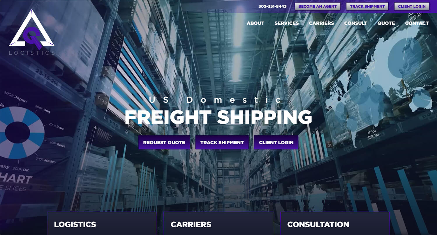 Custom Website Design for Logistics Business