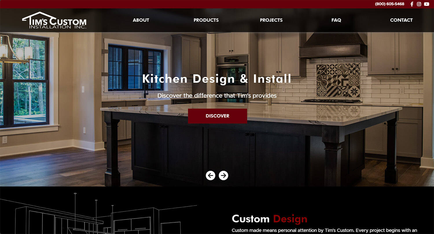 Custom Website Design for Showrooms
